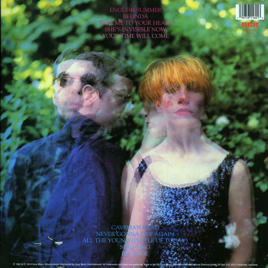 Eurythmics - In The Garden (incl wav) (incl mp3) (180g) (remastered) LP 190758116013