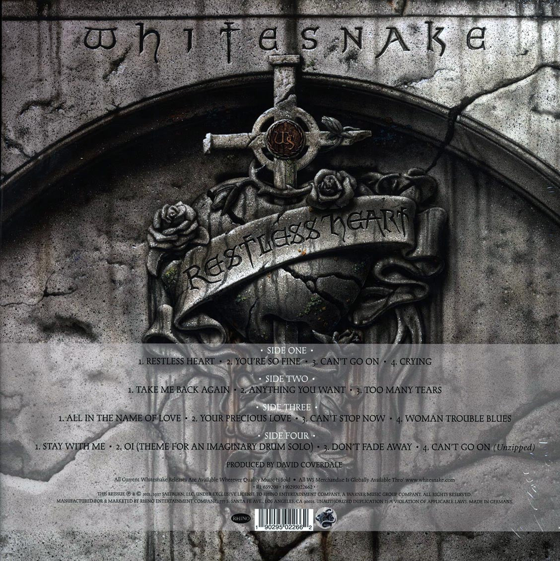 Whitesnake Restless Heart  |  LP  |  190295022662